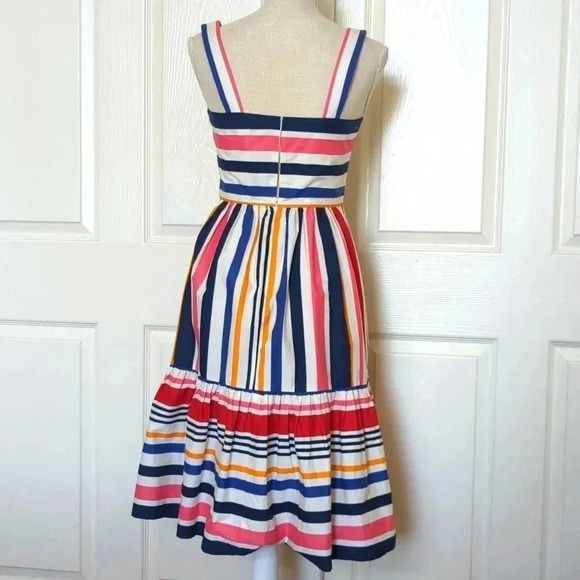 Vince Camuto Ruffle Hem Nautical Candy Stripe Sun Dress - Picture 6 of 10